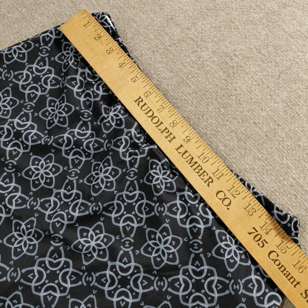 Ekouaer Womens LARGE Skort Blue Geometric Stretch Athletic Skirt Built In Shorts